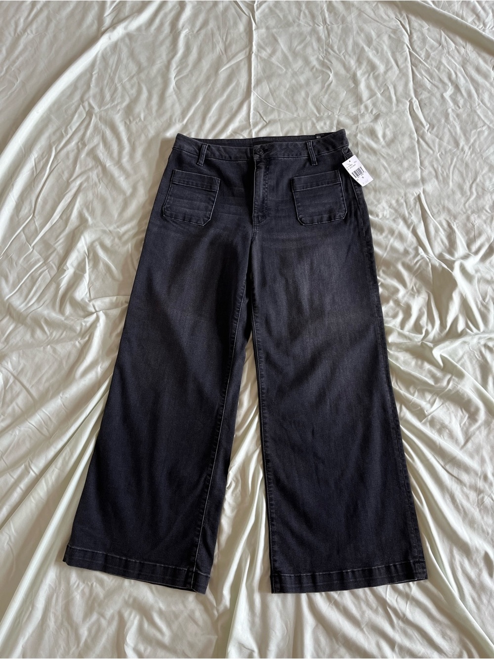 NWT Kut From The Kloth Meg High Rise Wide Leg Black Jeans Size 12